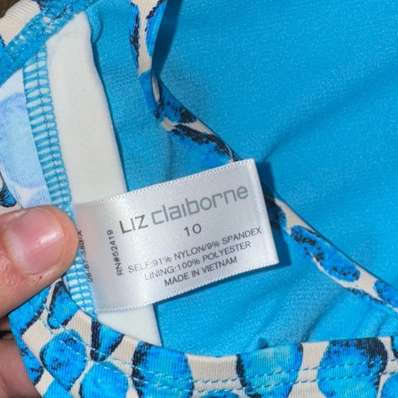 Vintage Y2K EUC Liz Claiborne Tankini Halter/Strapless Top - 10 - Picture 2 of 3